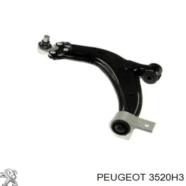 Купити 3520H3 Peugeot/Citroen Лівий важіль передній нижній підвіски
