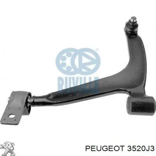 Купити 3520J3 Peugeot/Citroen Лівий важіль передній нижній підвіски