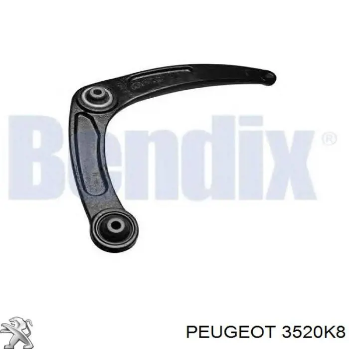 Важіль передній лівий Peugeot/Citroen 3520K8 ціна, від 19.05 USD