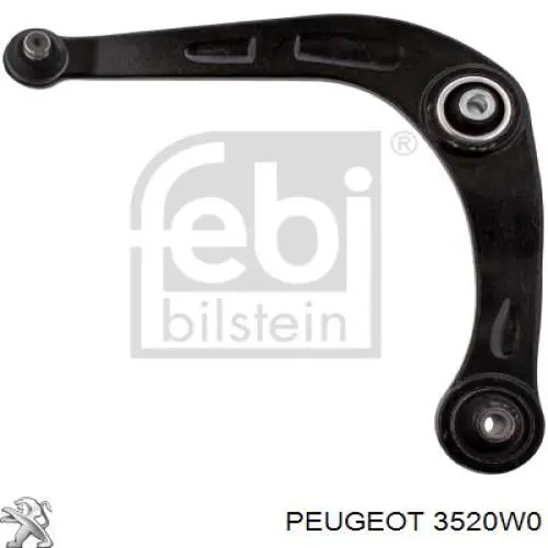 Купити 3520W0 Peugeot/Citroen Лівий важіль передній нижній підвіски
