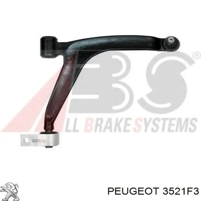 Купити 3521F3 Peugeot/Citroen Важіль передньої підвіски нижній, правий
