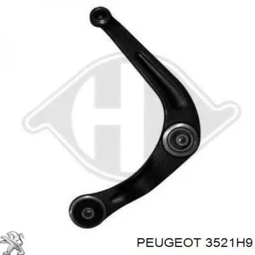 Купити 3521H9 Peugeot/Citroen Важіль передньої підвіски нижній, правий