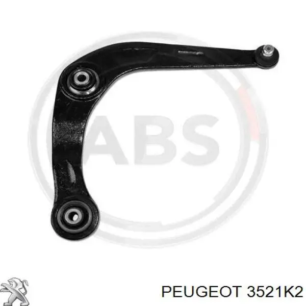 Важіль передньої підвіски нижній, правий Peugeot/Citroen 3521K2 ціна, від 50.92 USD