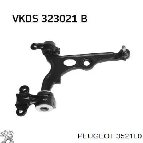 Важіль передньої підвіски нижній, правий Peugeot/Citroen 3521L0 ціна, від 55.48 USD