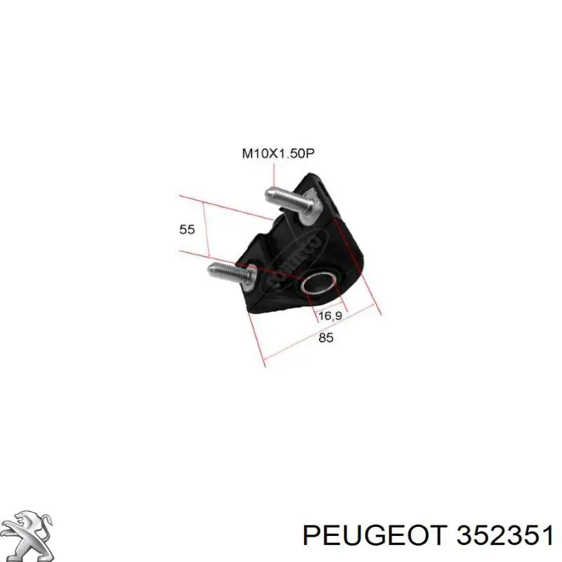 Сайлентблок нижнього важеля передньої підвіски Peugeot/Citroen 352351 ціна, від 8.18 USD