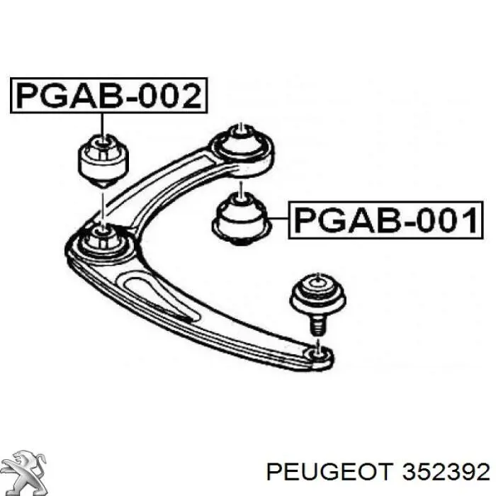 Сайлентблок нижнього важеля передньої підвіски Peugeot/Citroen 352392 ціна, від 14.77 USD