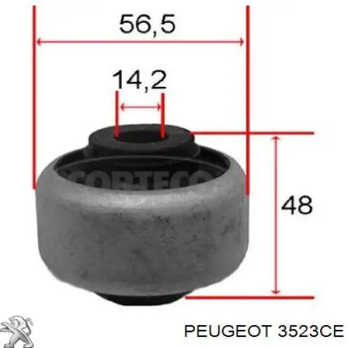 Сайлентблок нижнього важеля передньої підвіски Peugeot/Citroen 3523CE ціна, від 7.67 USD