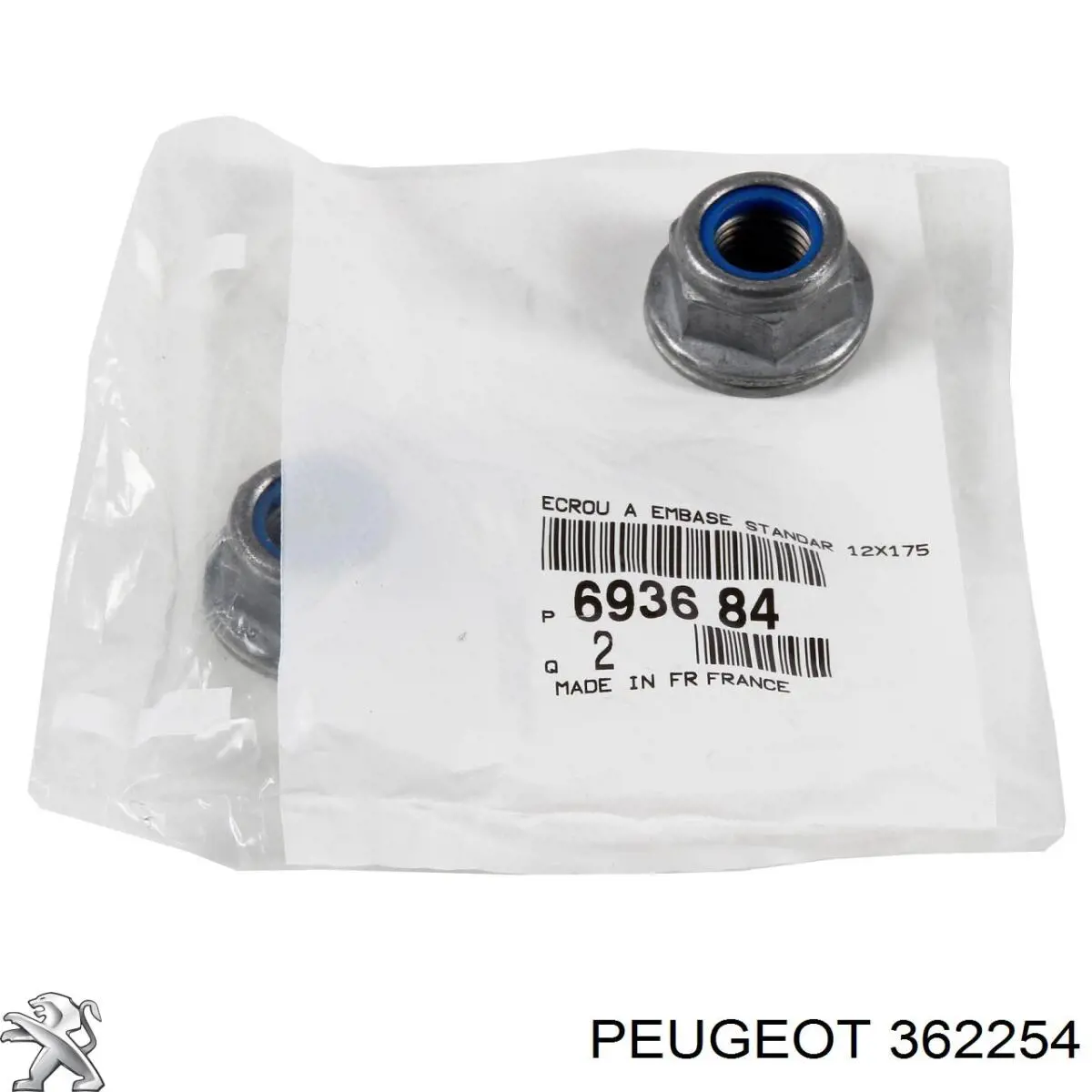 Болт/гайка кріплення 362254 Peugeot/Citroen
