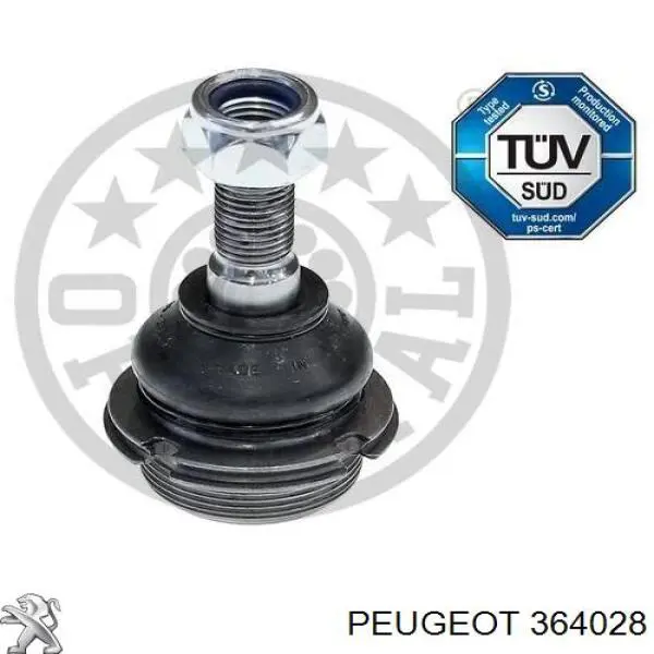 Купити 364028 Peugeot/Citroen Кульова опора, нижня