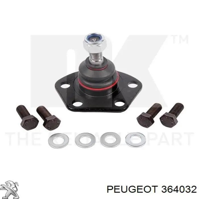 Купити 364032 Peugeot/Citroen Кульова опора, нижня