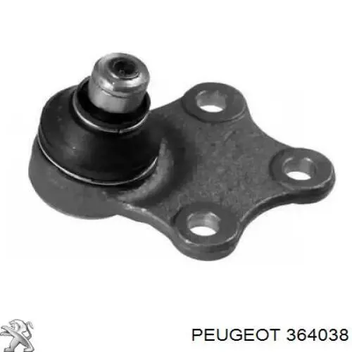 Кульова опора, нижня Peugeot/Citroen 364038 ціна, від 9.40 USD