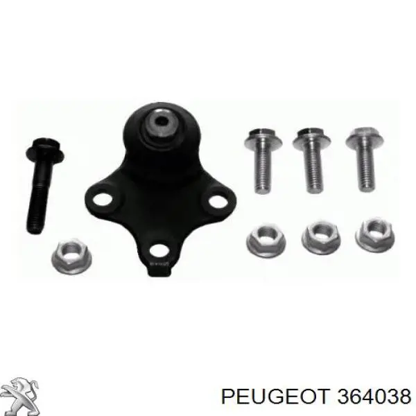 Купити 364038 Peugeot/Citroen Кульова опора, нижня