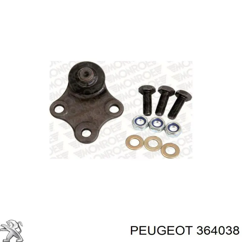 Кульова опора, нижня Peugeot/Citroen 364038