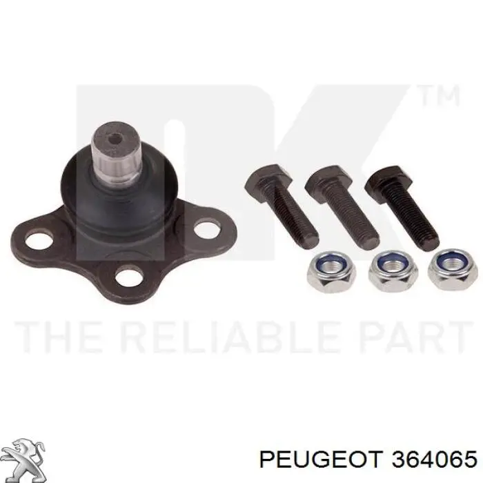 Купити 364065 Peugeot/Citroen Кульова опора, нижня