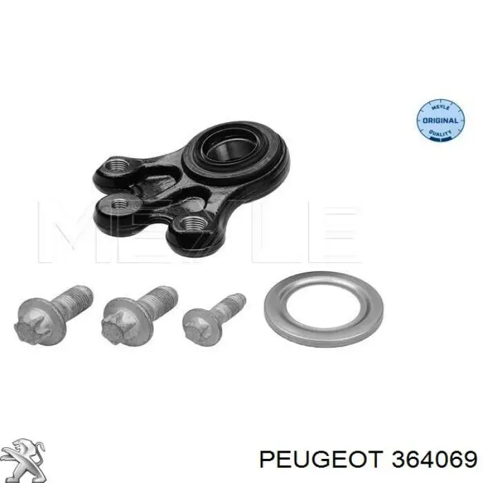 Купити 364069 Peugeot/Citroen Кульова опора, нижня