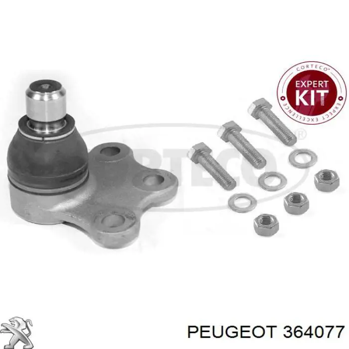Купити 364077 Peugeot/Citroen Кульова опора, нижня