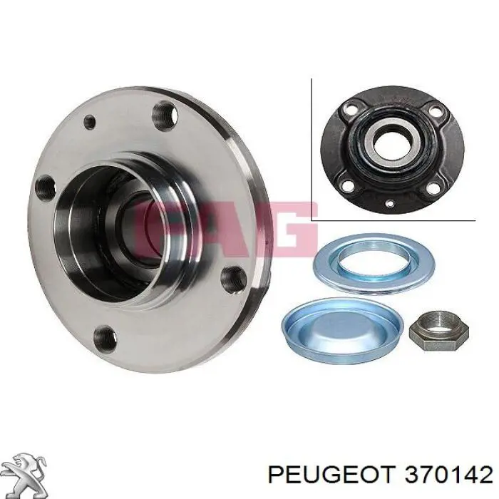 Купити 370142 Peugeot/Citroen Підшипник ступиці колеса