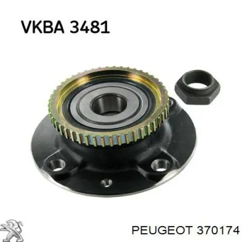 Маточини задніх коліс Peugeot/Citroen 370174 ціна, від 58.83 USD