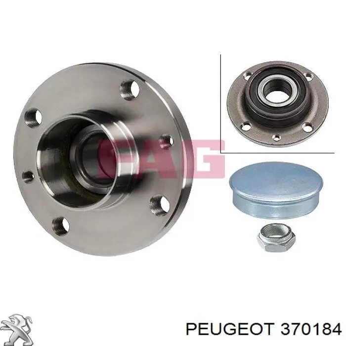 Маточини задніх коліс Peugeot/Citroen 370184 ціна, від 30.58 USD