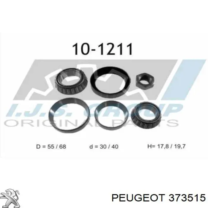 Підшипник задньої маточини зовнішній Peugeot/Citroen 373515 ціна, від 7.17 USD
