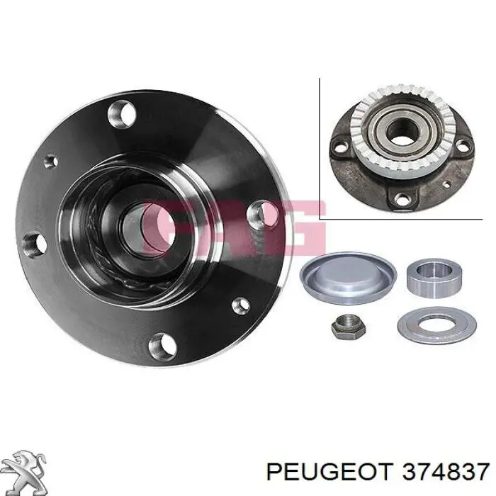 Маточини задніх коліс Peugeot/Citroen 374837 ціна, від 52.83 USD