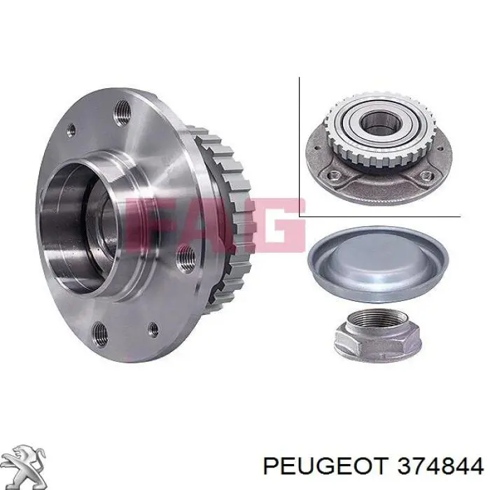 Маточини задніх коліс Peugeot/Citroen 374844 ціна, від 31.94 USD