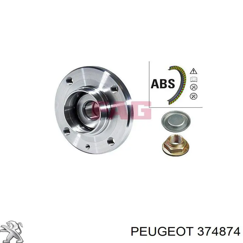 Маточини задніх коліс Peugeot/Citroen 374874 ціна, від 34.10 USD