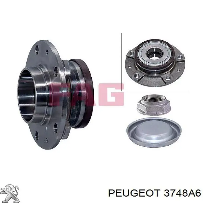 Маточини задніх коліс Peugeot/Citroen 3748A6 ціна, від 65.93 USD