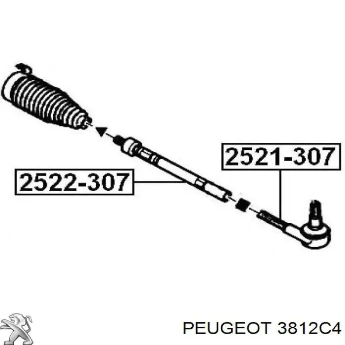 Тяга рульова поперечна Peugeot/Citroen 3812C4 ціна, від 11.57 USD