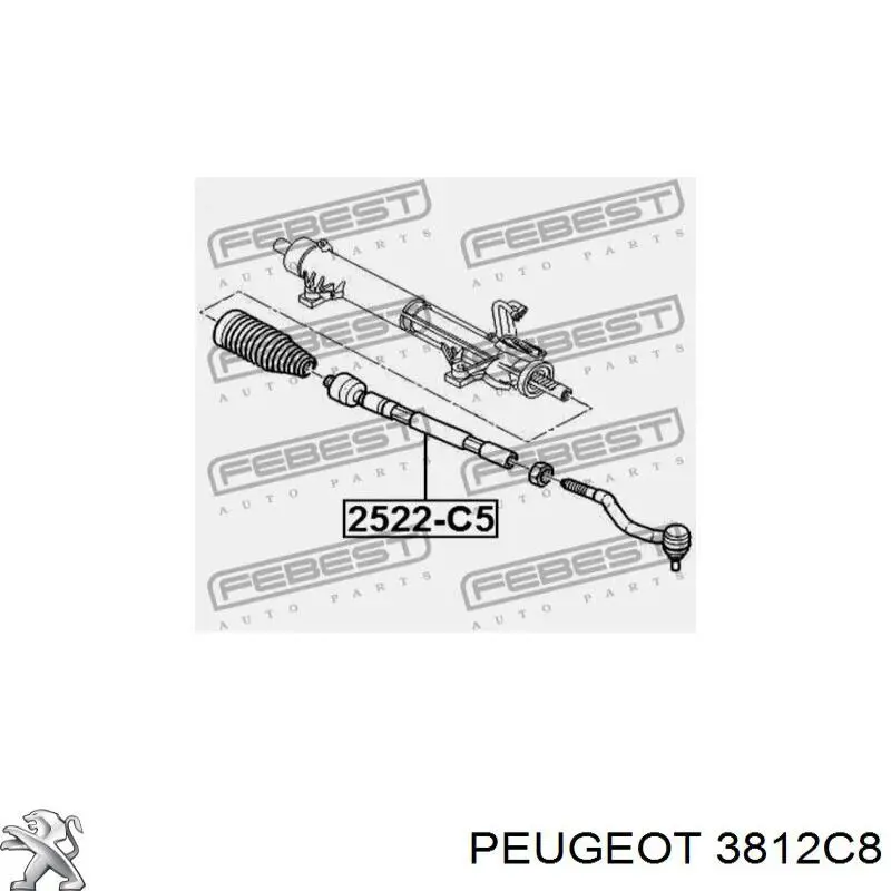 Тяга рульова поперечна Peugeot/Citroen 3812C8 ціна, від 11.04 USD
