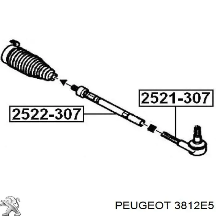 Тяга рульова поперечна Peugeot/Citroen 3812E5 ціна, від 12.33 USD
