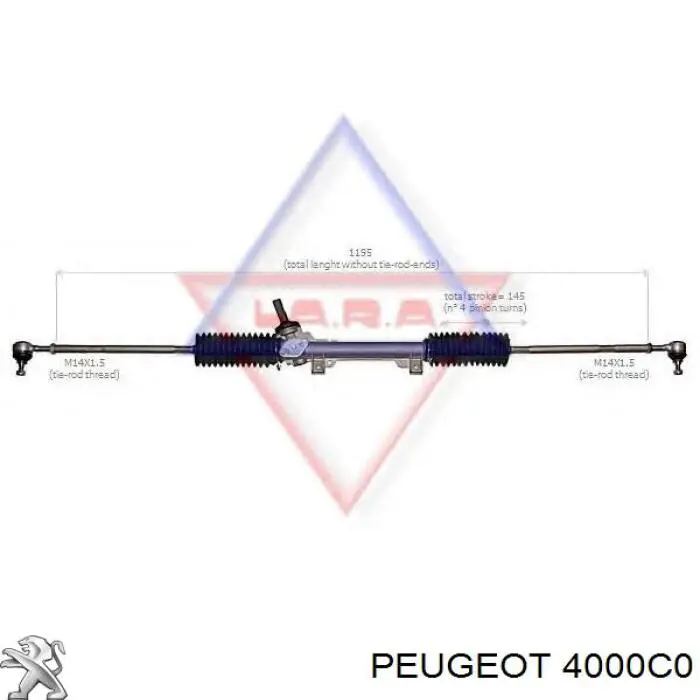Купити 4000C0 Peugeot/Citroen Рульова рейка