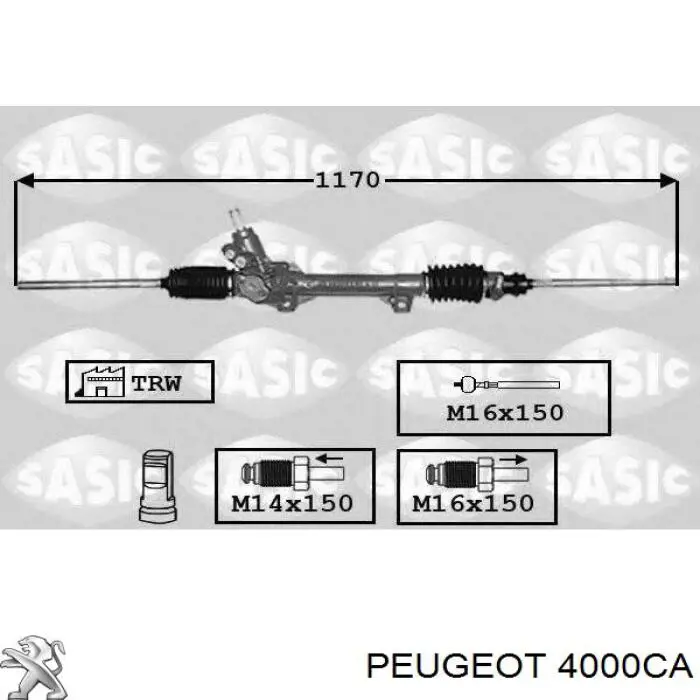 Рейка рульова 4000CA Peugeot/Citroen