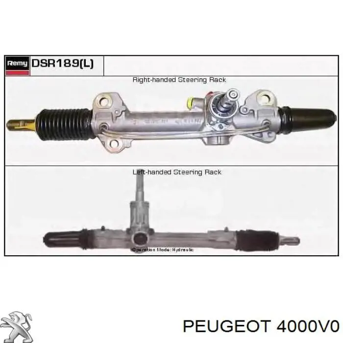 4000S8 Peugeot/Citroen Рейковий рульовий механізм