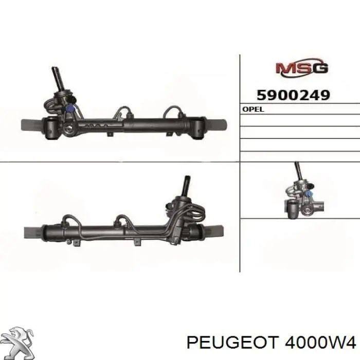 400000 Peugeot/Citroen Рейковий рульовий механізм