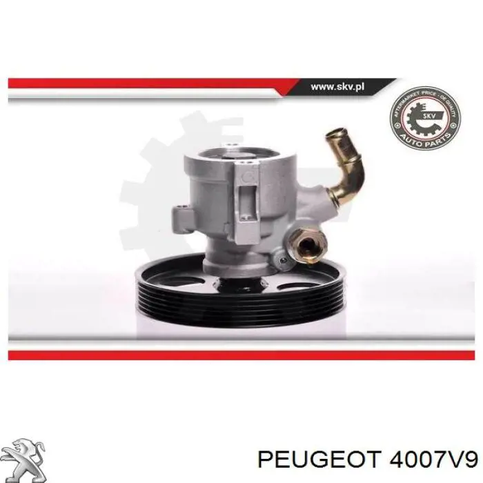 4007V9 Peugeot/Citroen насос гідропідсилювача керма (гпк)