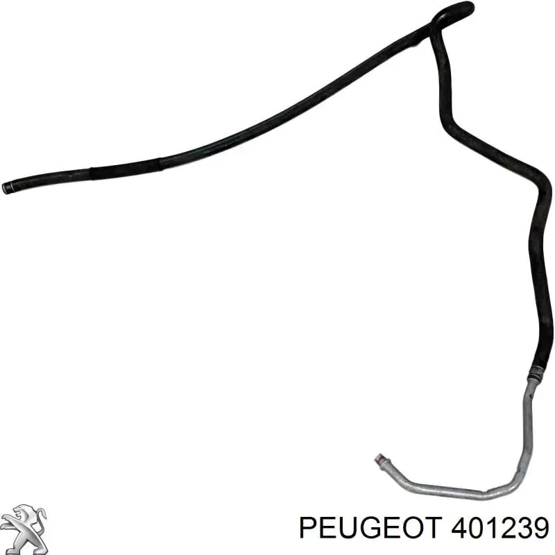 401239 Peugeot/Citroen шланг гпк, низького тиску, від рейки/механізму до радіатора