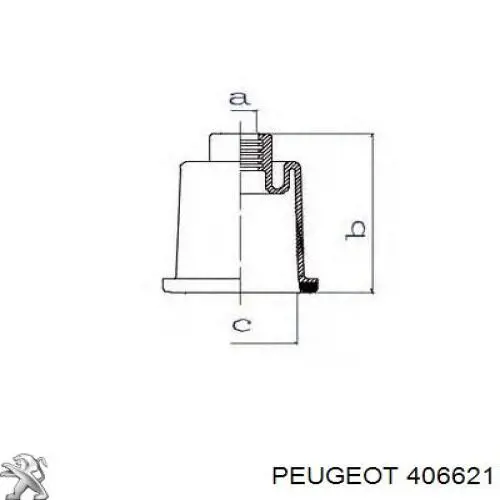 406621 Peugeot/Citroen пильник рульового механізму/рейки, правий