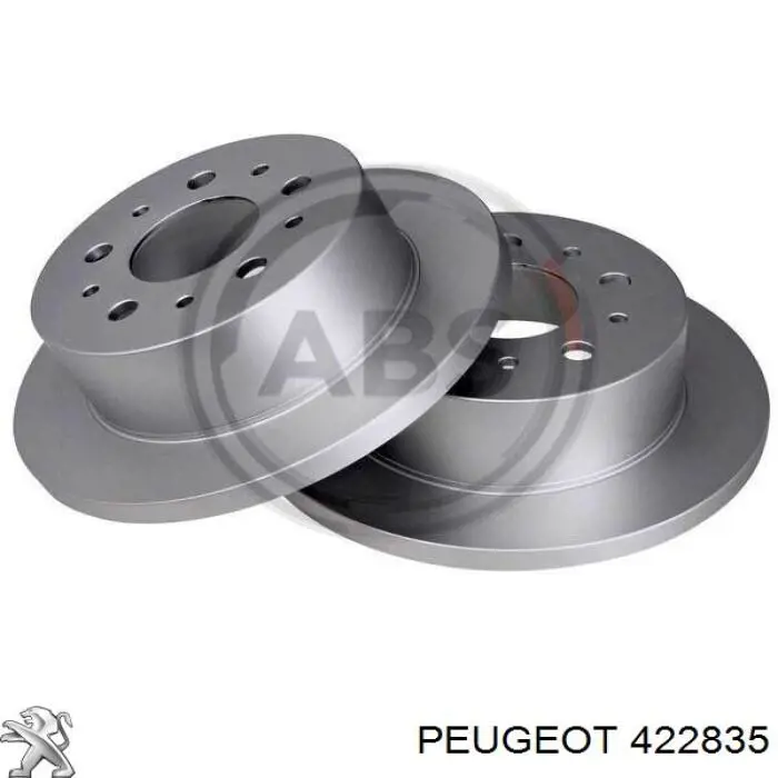 422835 Peugeot/Citroen диск гальмівний задній