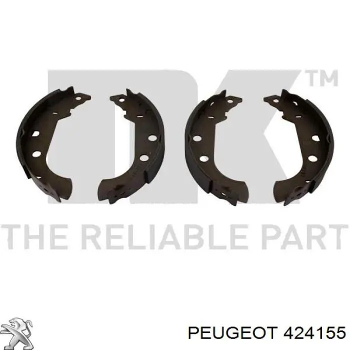 424155 Peugeot/Citroen колодки гальмові задні, барабанні