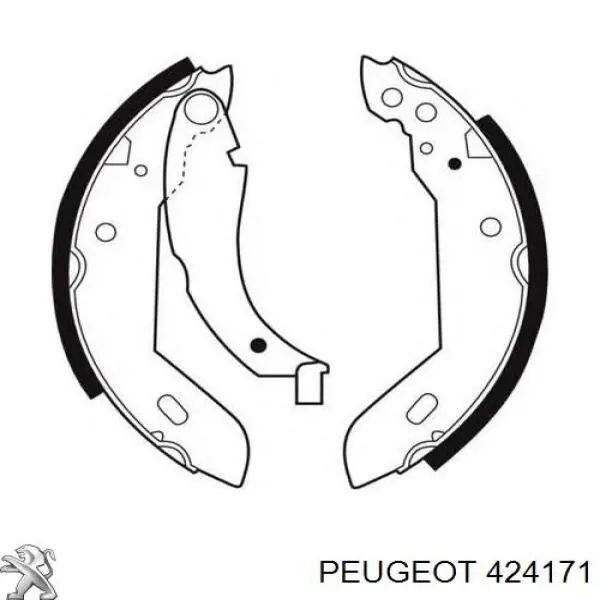 424171 Peugeot/Citroen Колодки гальмівні задні, барабанні
