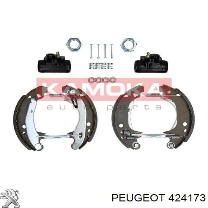 Колодки гальмові задні, барабанні Peugeot/Citroen 424173 ціна, від 14.92 USD
