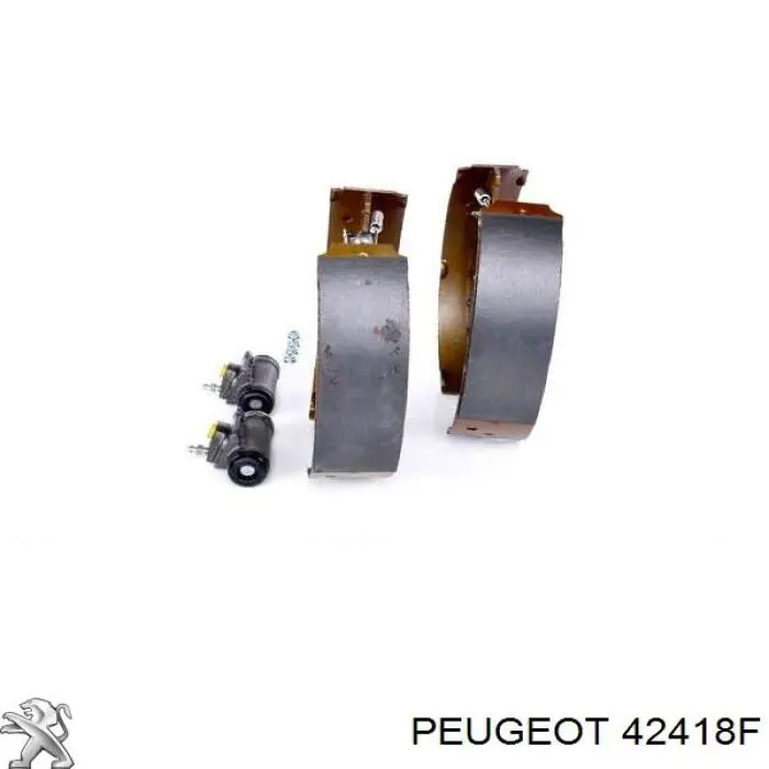 42418F Peugeot/Citroen колодки гальмівні задні барабанні, в зборі з циліндруми, комплект