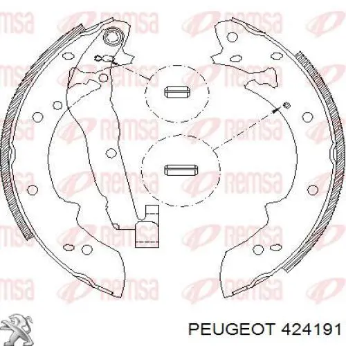 Колодки гальмові задні, барабанні 424191 Peugeot/Citroen