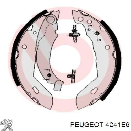 Колодки гальмові задні, барабанні Peugeot/Citroen 4241E6 ціна, від 12.30 USD