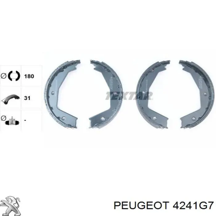 4241G7 Peugeot/Citroen Гальмівні колодки ручника