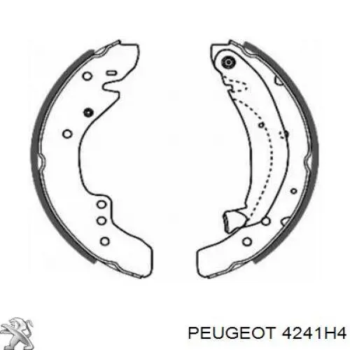 Купити 4241H4 Peugeot/Citroen Колодки гальмові задні, барабанні