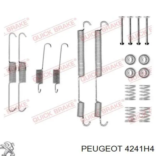 Колодки гальмові задні, барабанні Peugeot/Citroen 4241H4 ціна, від 30.67 USD