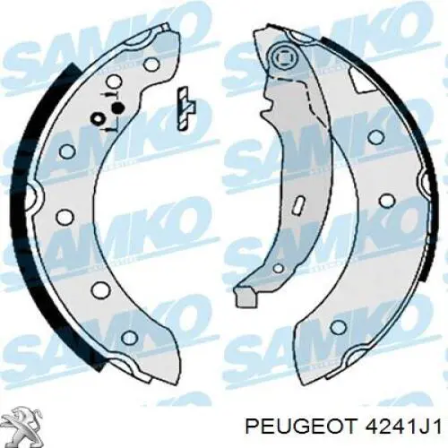 Купити 4241J1 Peugeot/Citroen Колодки гальмові задні, барабанні