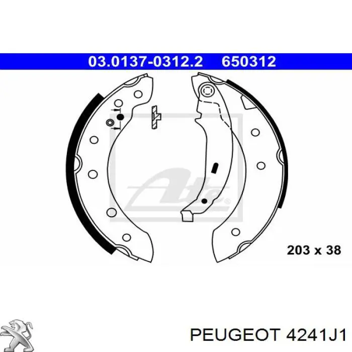 Колодки гальмові задні, барабанні 4241J1 Peugeot/Citroen